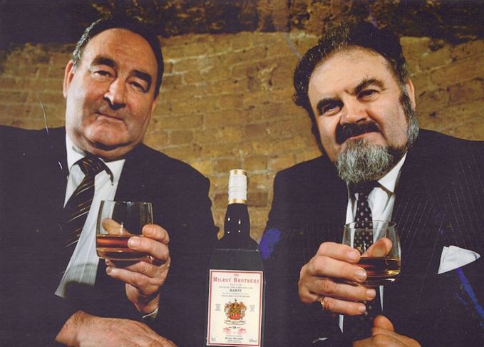 Double act: Wallace (left) and Jack Milroy fuelled the growing love of single malt Wallace and Jack Milroy, former owners of Milroy's of Soho