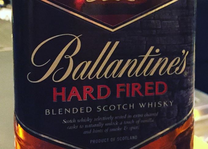 Ballantine's Hard Fired derives its smoky character from an extra char process, rather than from peat. Ballantine's Hard Fired