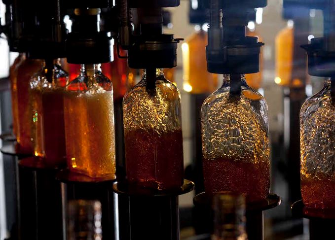 Caveat emptor: most Scotch whisky, like this, is genuine – but there are plenty of bogus products too (Photo: Scotch Whisky Association) Scotch whisky bottling line